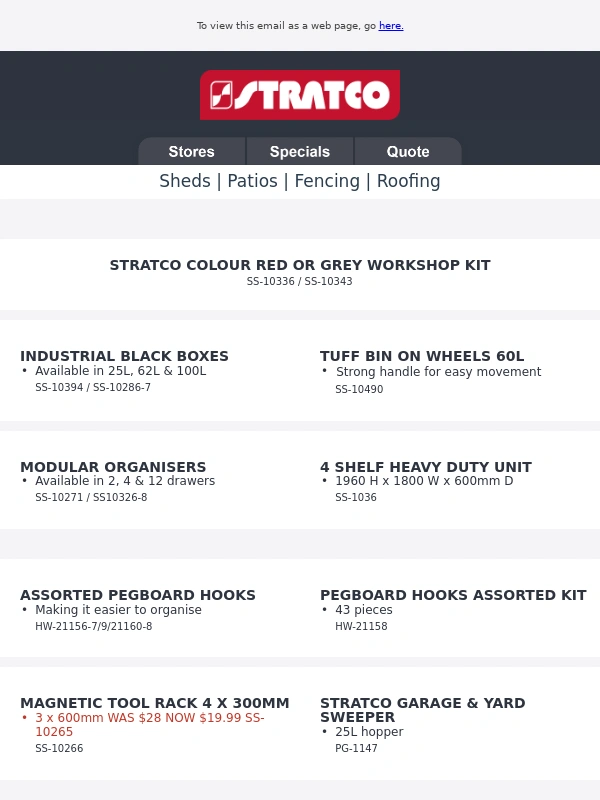Stratco - Save Big in 2025: New Catalogue,New Storage Savings!