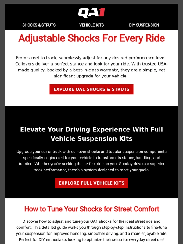 QA1 - QA1 adjustable coilover shocks: For your classic muscle car,custom hot rod,or track warrior