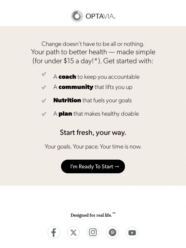 OPTAVIA - Feeling stuck? Let’s flip the script (for under $15 a day*)
