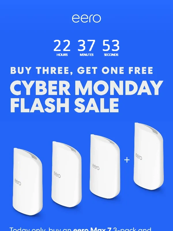 Eero - Cyber Monday Sale: Buy 3,Get 1 Free