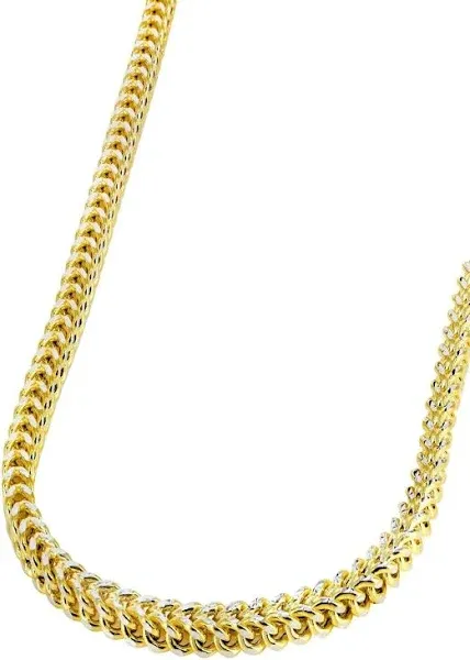 10k/14k Gold Diamond Cut Franco Chain