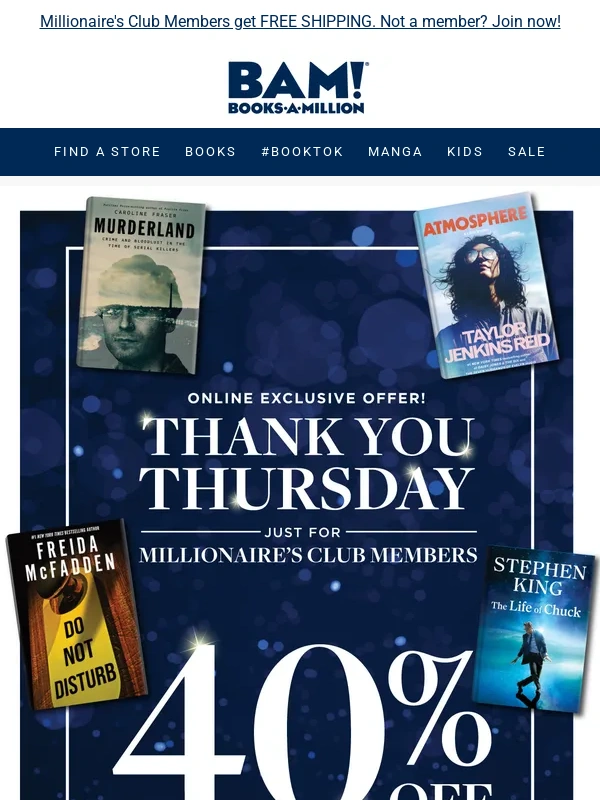 Books A Million - ⏳ FINAL HOURS - 40% OFF! ⏳