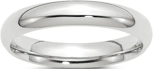 Primal Gold 14 Karat White Gold 4mm Comfort Fit Band