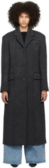 Bontin Melange Wool Coat In Gray