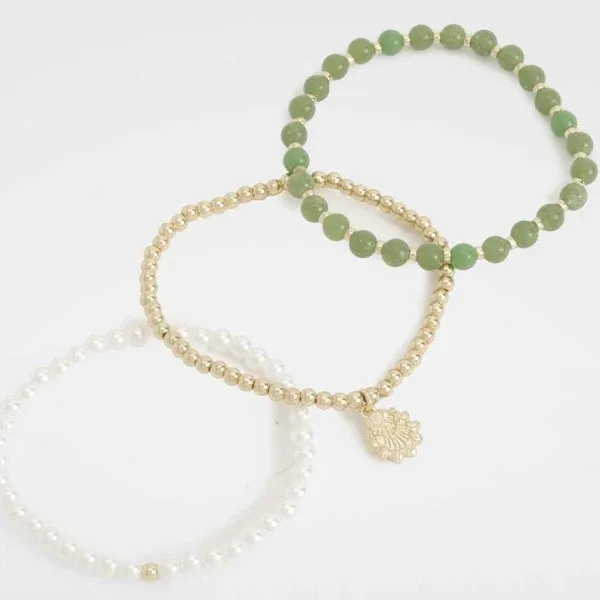 Boohoo Beaded Pearl Bracelet Pack