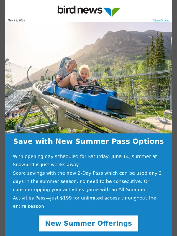 Snowbird - What's Around The Bend? Summer at Snowbird ?