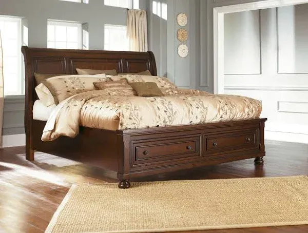 Ashley Porter Sleigh Bed with 2 Storage Drawers