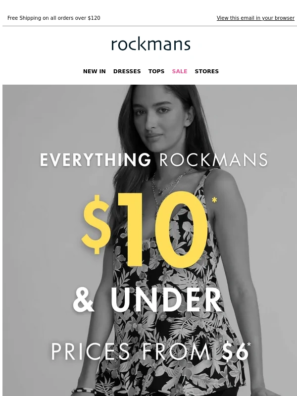Rockmans - HURRY! $10 & Under* ALL Rockmans