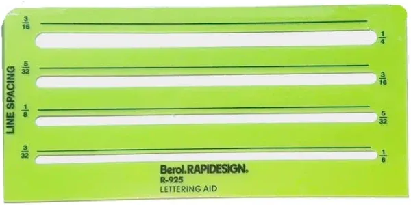 Chartpak Rapidesign Lettering Aid Template
