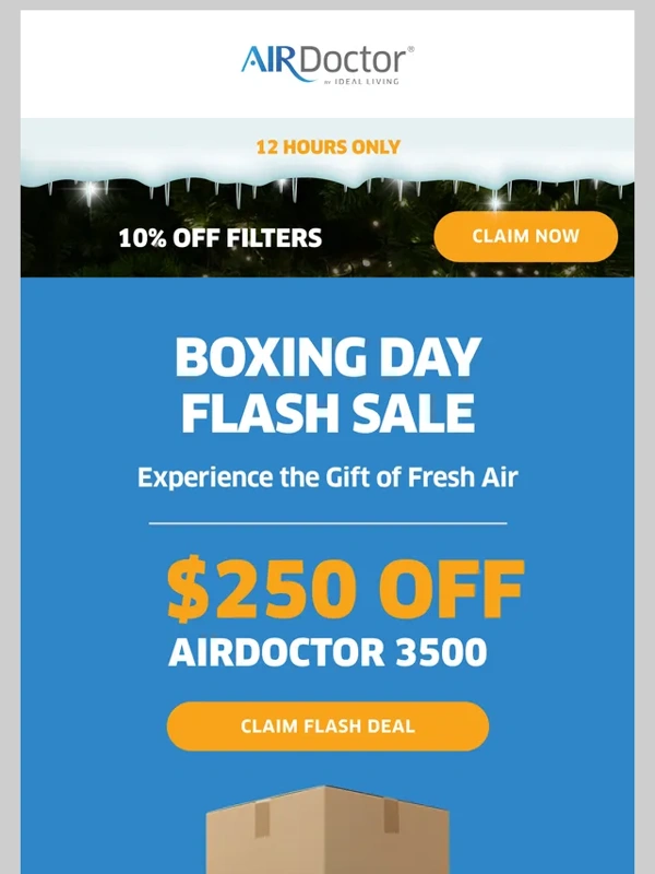 AirDoctor - ⚡️ 1 Day Only ⚡️ Boxing Day Flash Sale—Save up to $300!