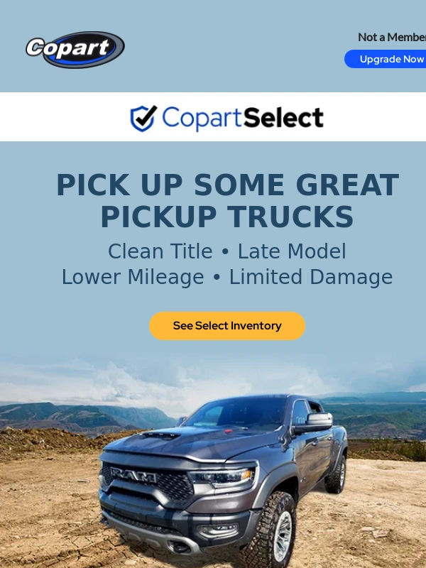 Copart Secure Funds - Pick Up Some Great Pickup Trucks from Copart