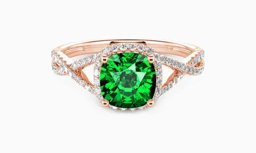 You Matter To Me" Cushion Cut Halo Engagement Ring