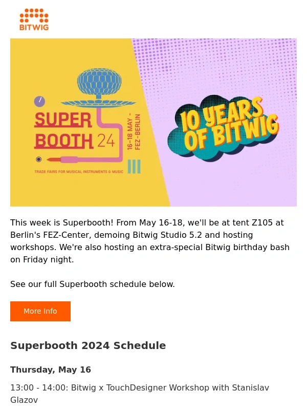 Bitwig - See you at Superbooth ??️?