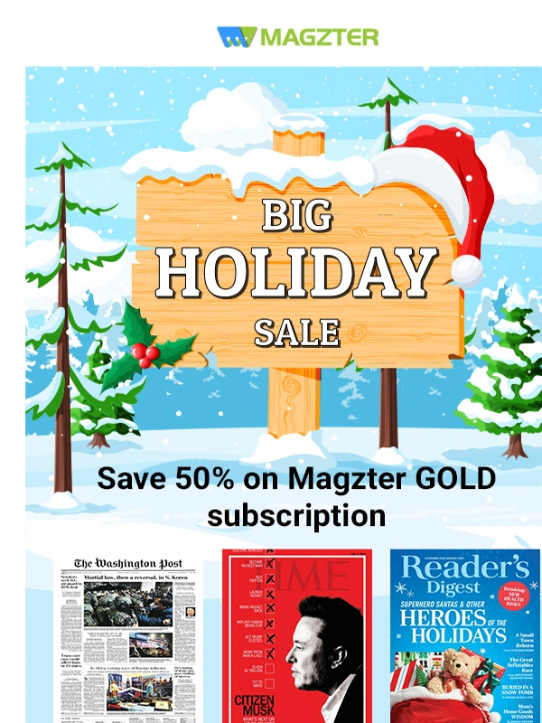 Magzter - Don't Miss Out! Just One Step to Magzter GOLD Holiday Offer!