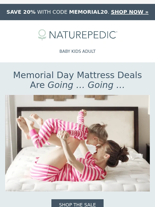 Naturepedic - The worst part about holiday weekends? The “end”