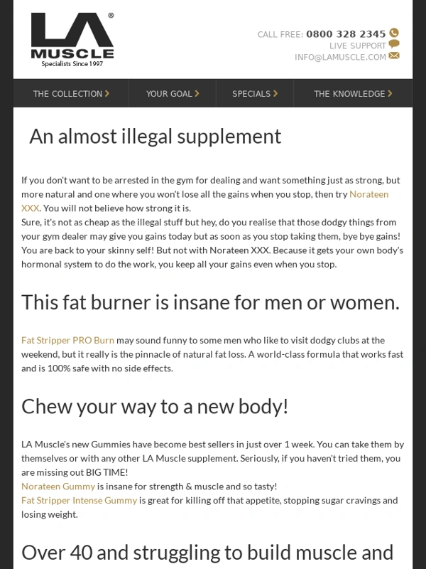 La Muscle - Check these muscle builders and fat burners out