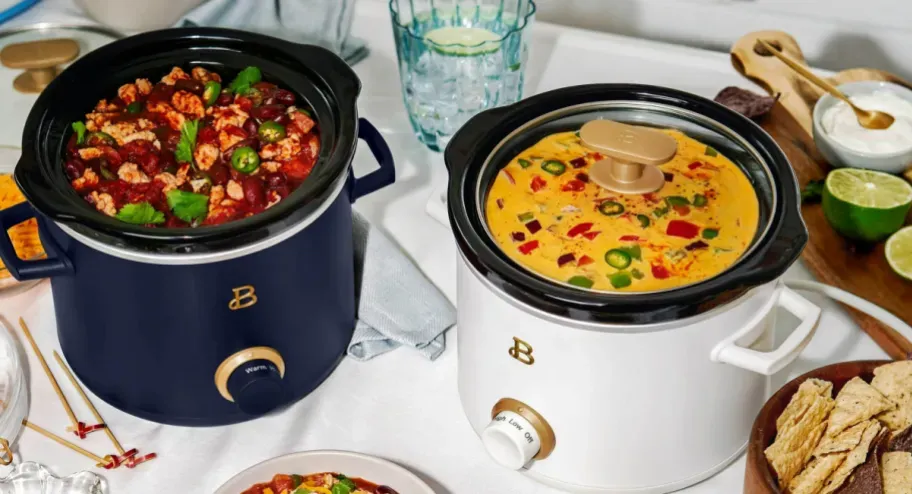 Beautiful 2 Quart Slow Cooker Set with Scrub Mommy 2-Pack