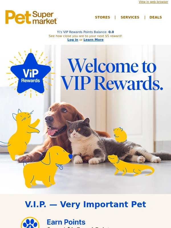 Pet Supermarket - Welcome to VIP Rewards ✨