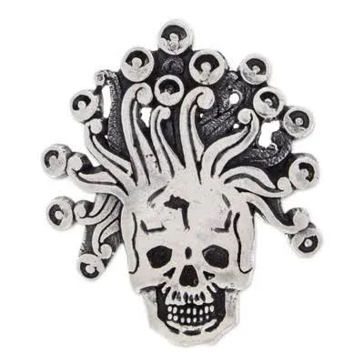 Sterling Silver Aztec God Pendant