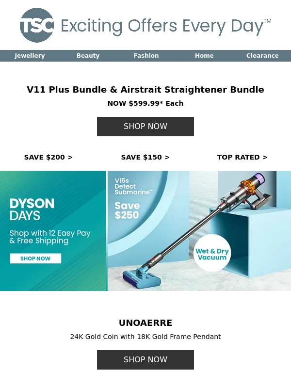 TSC - Dyson V11 Plus Vacuum Bundle & Airstrait Straightener Bundle