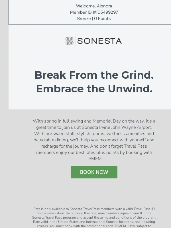 Sonesta - Long weekends are for great getaways