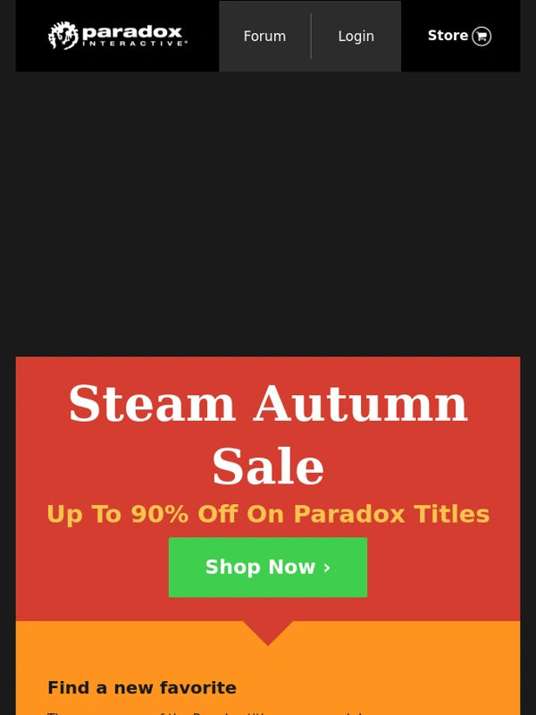 Paradox Interactive - Up To 90% Off During The Steam Autumn Sale