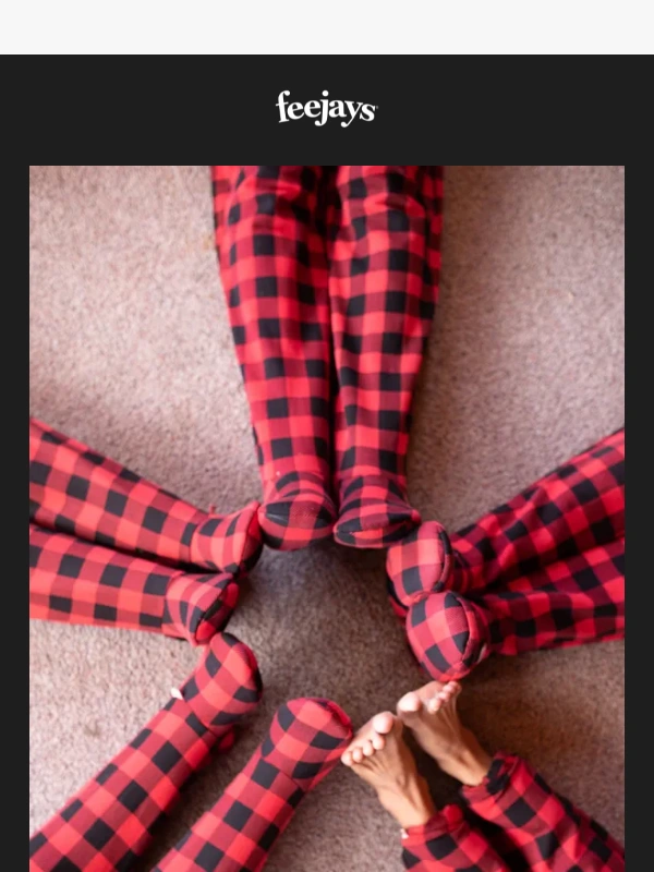Feejays - Try a pair of sweatpants with feet and become an instant Feejays Fan For Life! ⭐⭐⭐⭐⭐