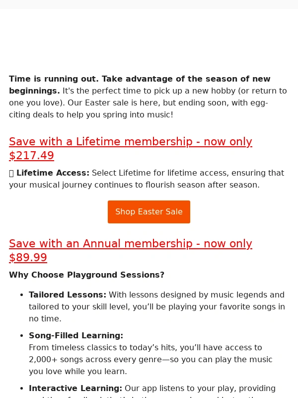 Playground Sessions - Up to 65% off - big savings plus lessons and instructors just for you!