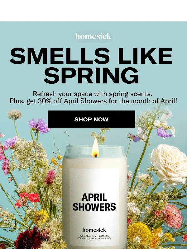 Homesick Candles - Fresh scents for sunnier days