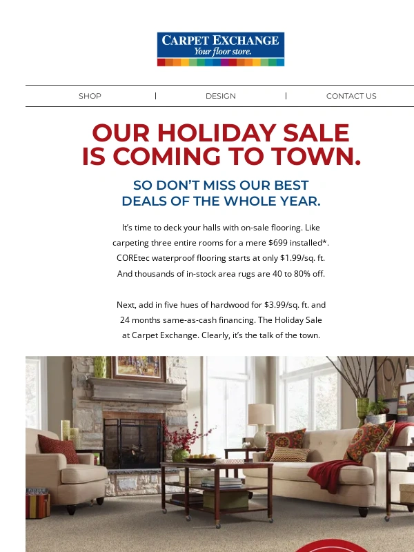 Carpet Exchange - It’s the most wonderful sale of the year