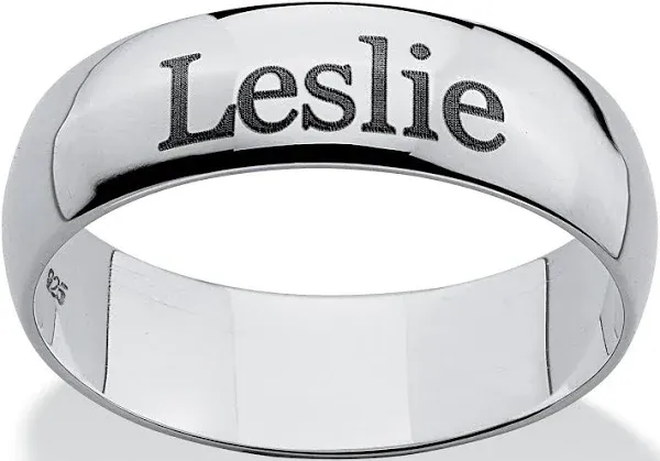 PalmBeach Jewelry Sterling Silver Personalized I.D. Ring
