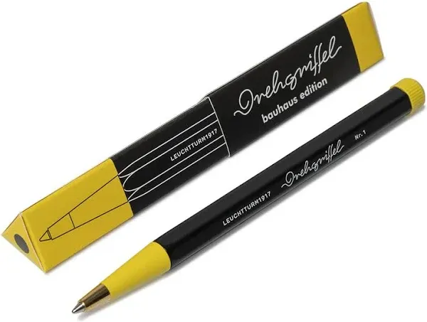 Leuchtturm1917 Drehgriffel Bauhaus Edition Black Lemon Ballpoint Pen