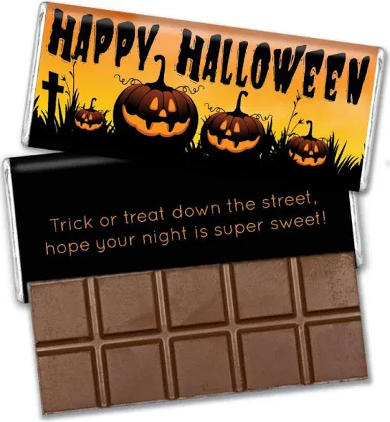 36 Pcs Halloween Party Candy Favors Bulk Wrapped Belgian Chocolate Bars Pumpkins
