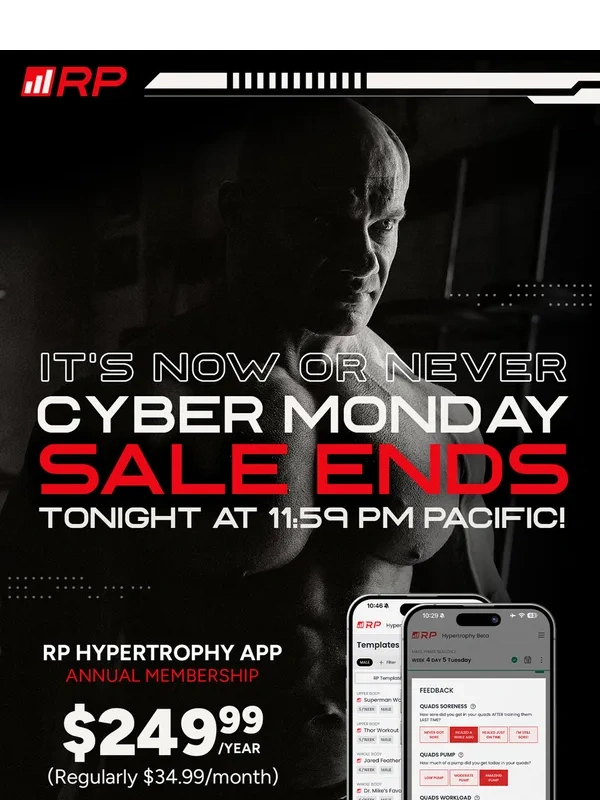 Renaissance Periodization - Cyber Monday sale ends TONIGHT at 11:59 PM Pacific!