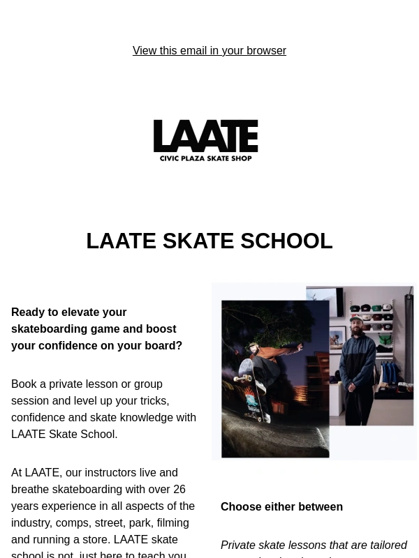 Typeform - LAATE SKATE SCHOOL