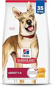Hill's Science Diet Adult 1-6 Premium Nutrition Dry Dog Food, Chicken & Barley, 35 lb Bag (Pack of 1)