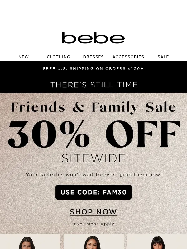 bebe - OPEN FOR 30% OFF SITEWIDE ??