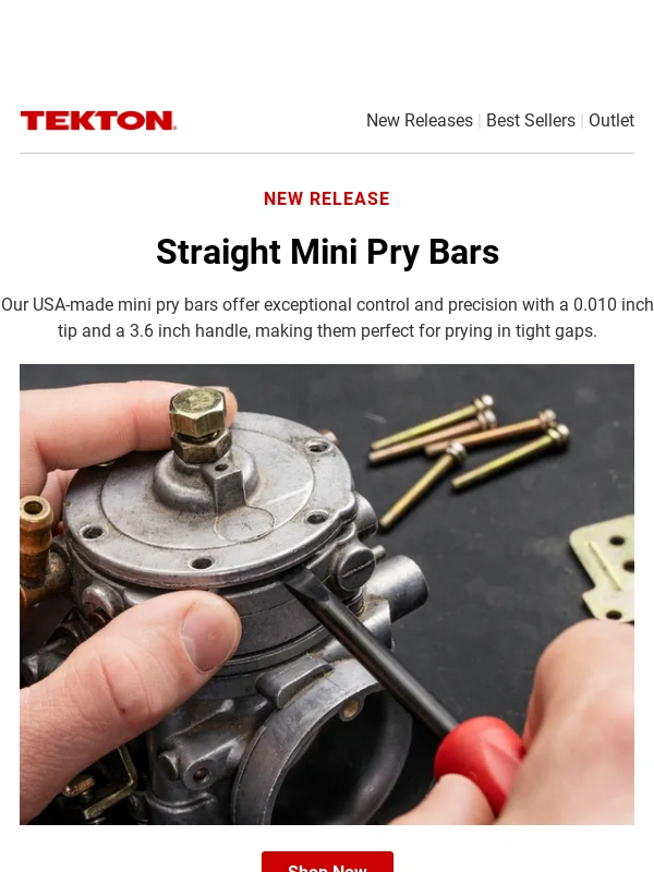 Tekton - New Release: Straight Mini Pry Bars