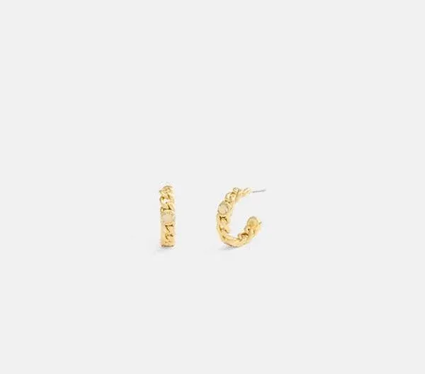 Coach Women's Rivet Chain Hoop Earrings