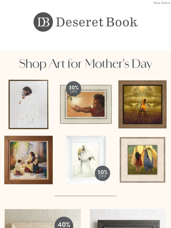 Deseret Book - 20% Off Art for Mother's Day
