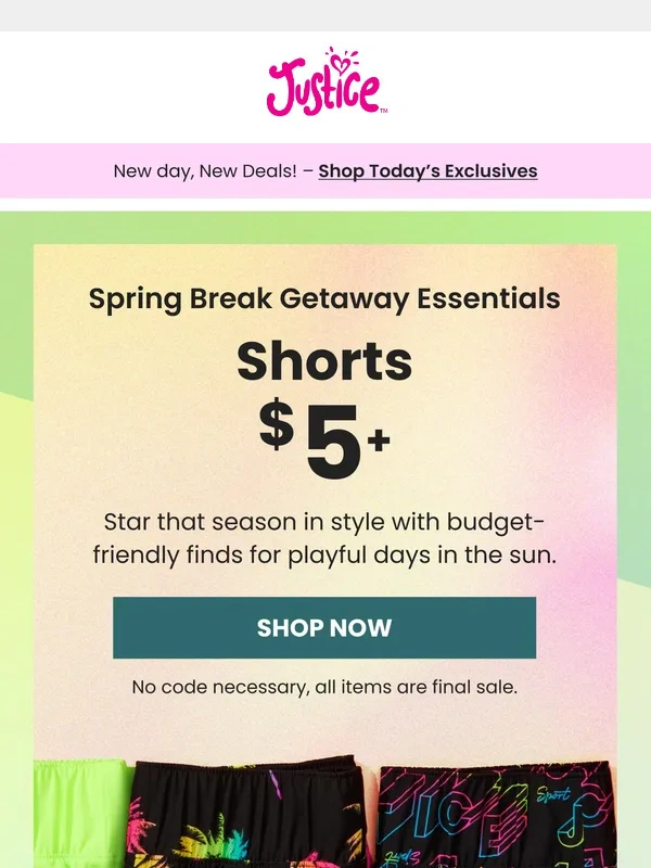 Justice - ☀️ $5+ Styles to Pack for Her Spring Vacay