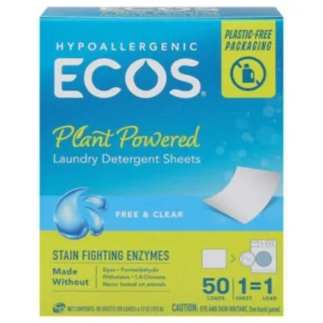 ECOS Free & Clear Laundry Detergent Sheets