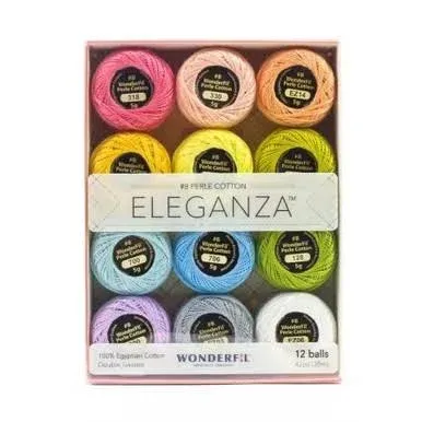 Eleganza Wonderfil Perle Cotton Embroidery Thread Sampler Collection