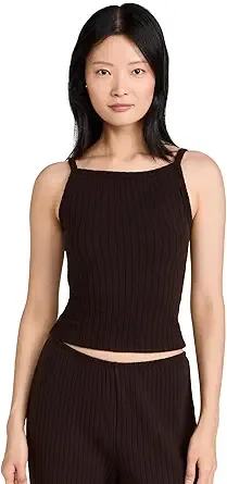 Donni the Sweater Rib Tank - Espresso