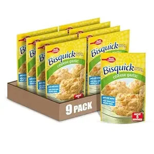 Betty Crocker Bisquick Complete Cheese Garlic Biscuit Mix, Just Add Water, 7.75 oz. (Pack of 9)