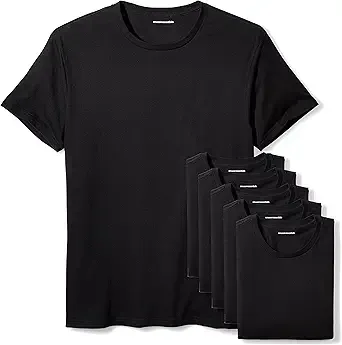 6-Pack Amazon Essentials Men's Crew Neck T-Shirts (Black or White) $17 w/ S&S + Free S/H w/ Prime or on $35+