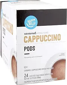 24-Count Happy Belly Cappuccino Coffee Pods (Caramel)