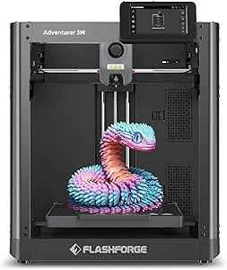 FLASHFORGE Adventurer 5M 3D Printer with Fully Auto Leveling, Max 600mm/s High Speed Printing,…