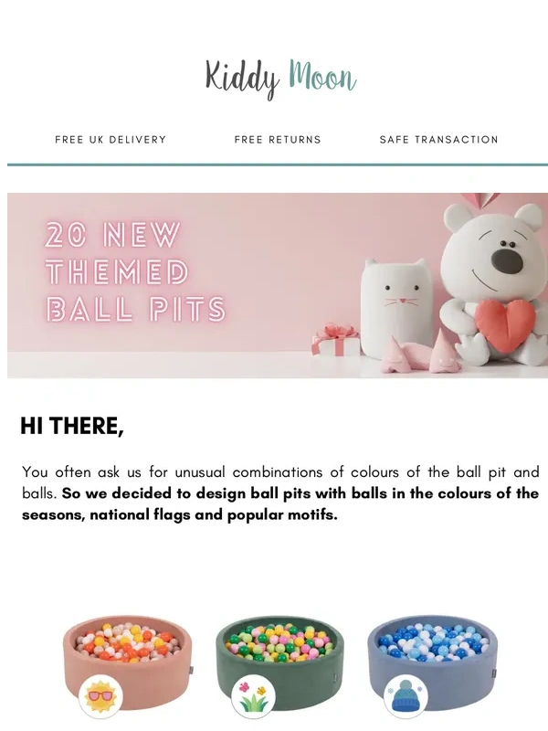 KiddyMoon - 20 NEW Themed Ball Pits | Check now >>