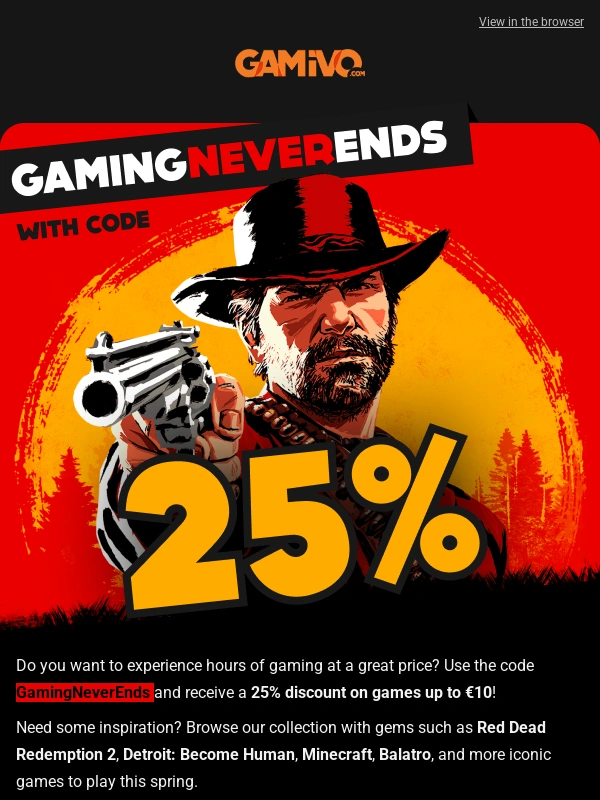 Gamivo - 25% discount on games you don’t want to miss ?